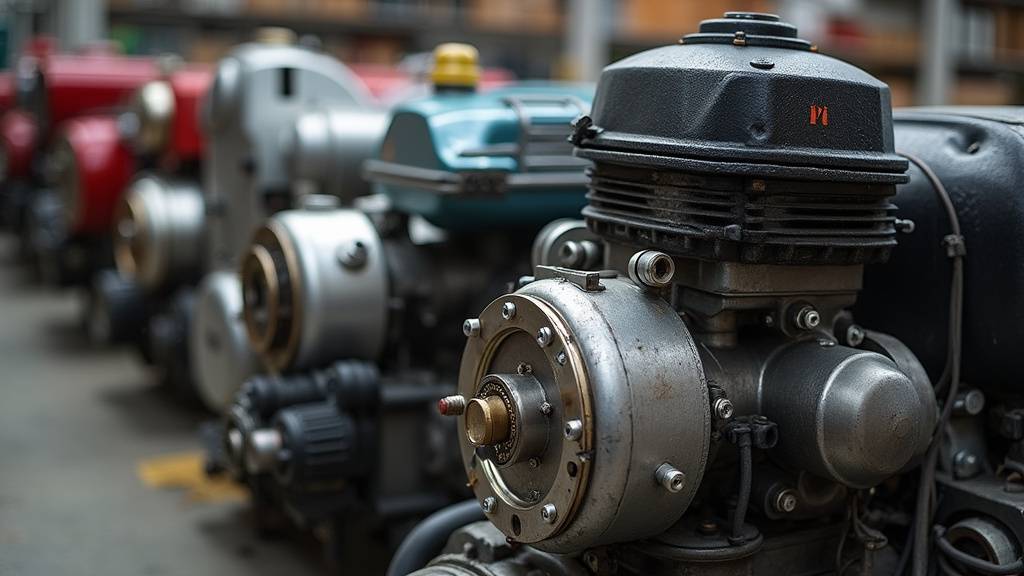 Moteur d'occasion dans un atelier de réparation automobile