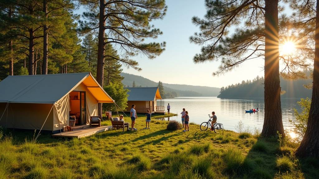 Parc aquatique du camping Mayotte Vacances avec toboggans et piscine chauffée