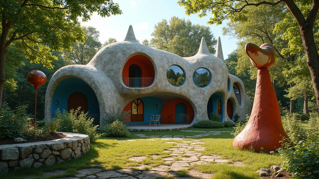 Le célèbre Dragon de l'Apocalypse dans le Jardin des Méditations du Musée Robert Tatin