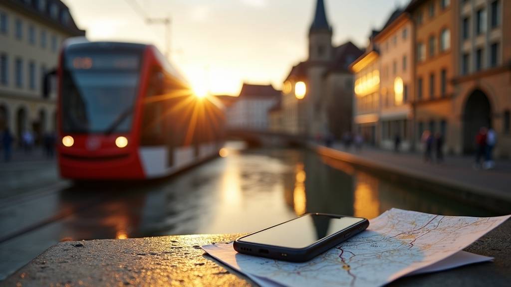 Écran de l'application CTS montrant les horaires en temps réel d'un tramway