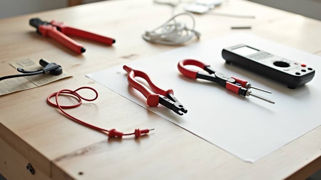 Atelier électronique moderne avec station de soudage et composants organisés