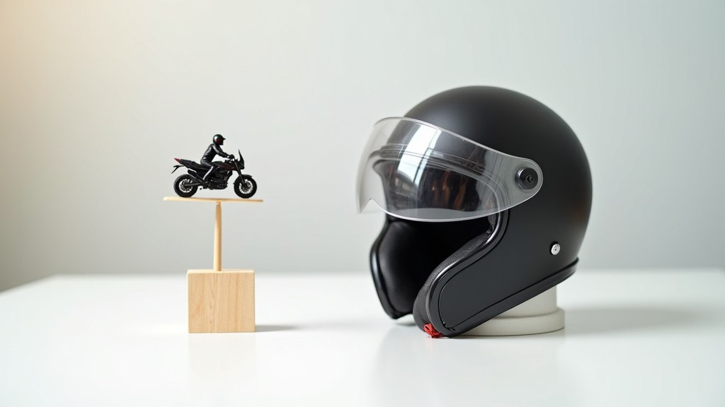 Candidat en train de passer l'épreuve plateau moto dans un centre d'examen