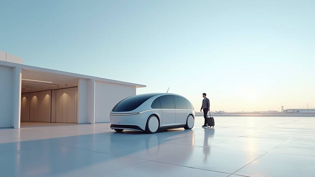 Concept de taxi autonome sans chauffeur en test dans les Émirats en 2026