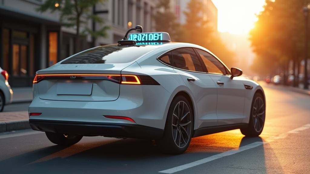 Intérieur moderne et confortable d'un taxi de 2026 avec écrans et connectivité